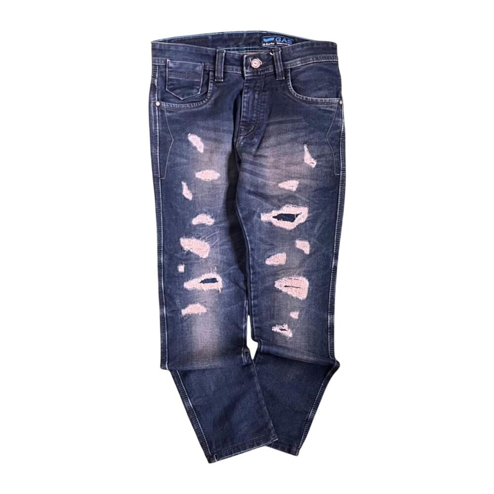 Gas Women's Y2K Distressed Denim Jeans 10